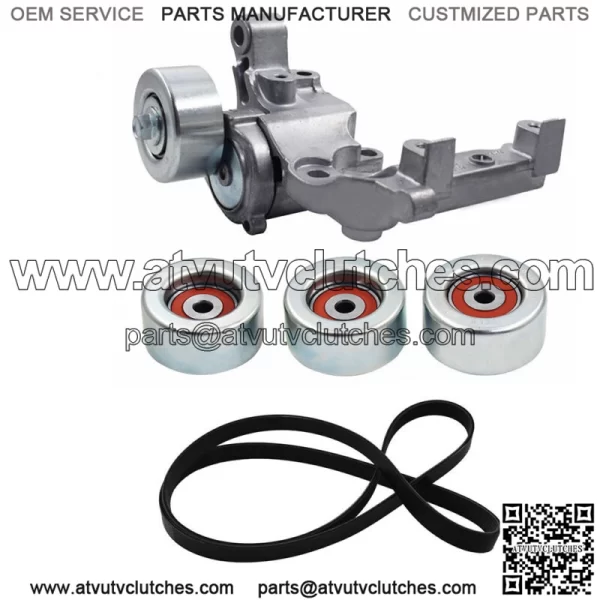 For 2005-2015 Toyota Tacoma 4Runner Belt Tensioner & 3 Pulley+ Drive Belt Kit - Image 3